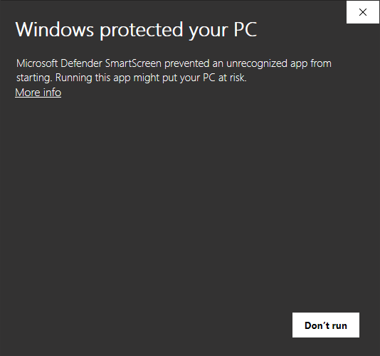 Windows Defender Warning 